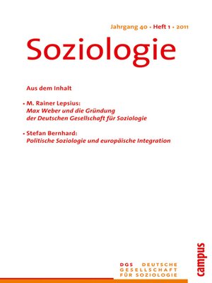 cover image of Soziologie 1.2011